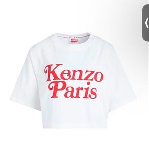 Kenzo White Tee with Red Logo
